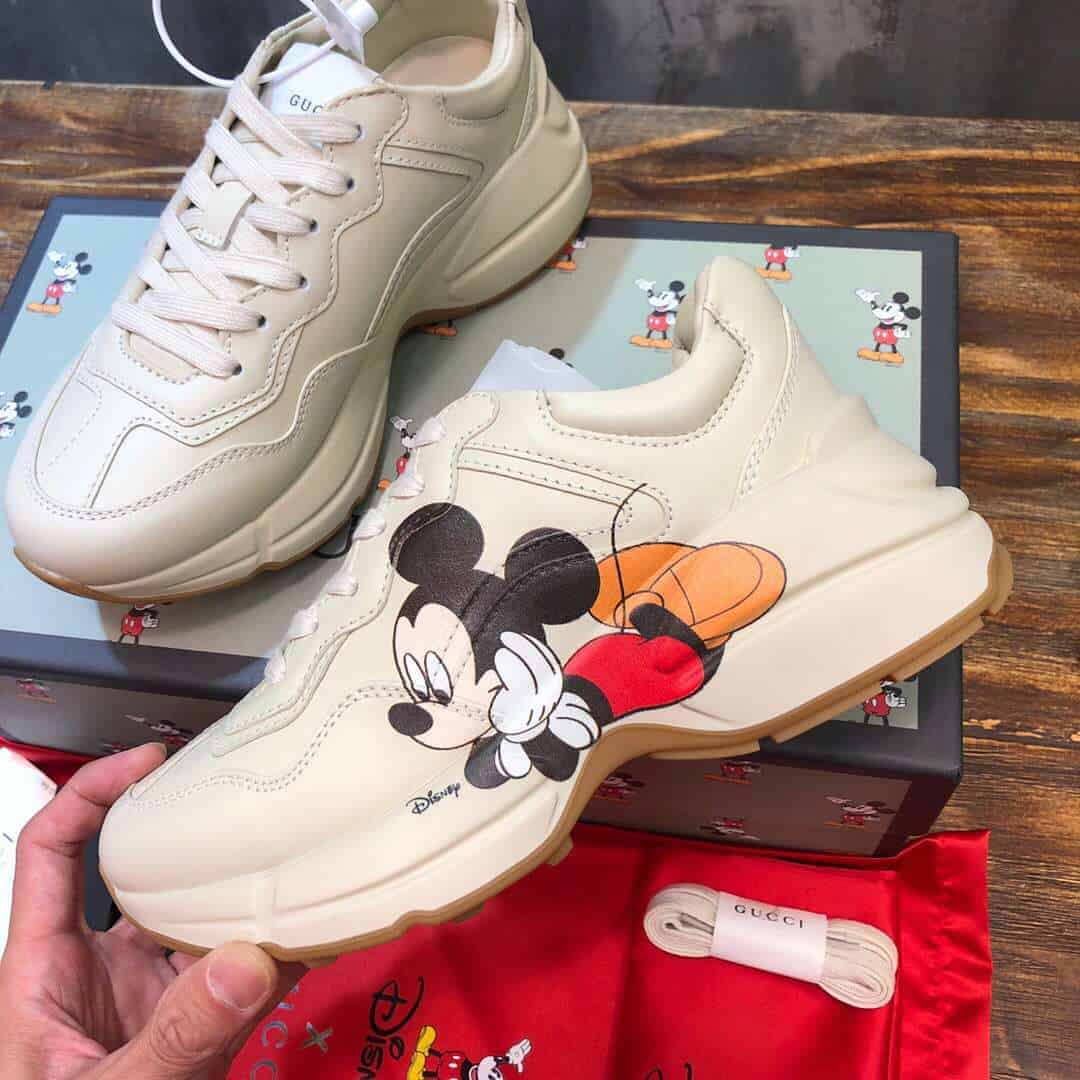 Gucci Tennis 1977 Sneakers x Mickey Mouse Print UNISEX, Men's Fashion,  Footwear, Sneakers on Carousell