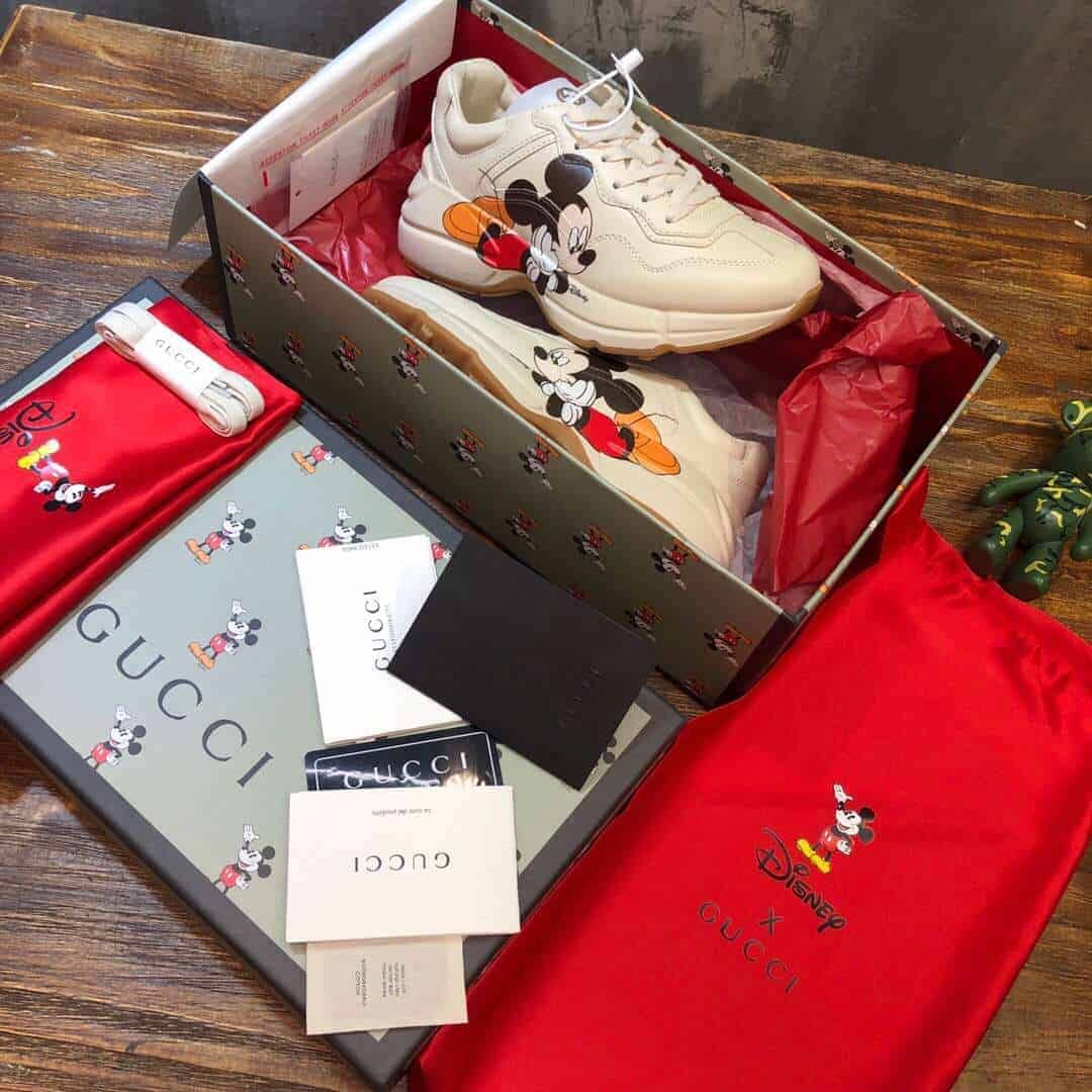 Authentic Gucci x Mickey Mouse Ace Low Top Sneakers, Luxury, Sneakers &  Footwear on Carousell