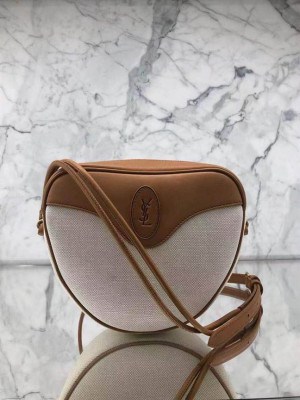 MONOGRAMME CŒUR BAG IN CANVAS AND VINTAGE LEATHER - WBY15