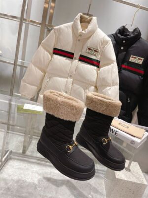 Gucci Horsebit chevron-quilted boots - GC199