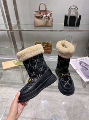 Gucci Horsebit chevron-quilted boots - GC203