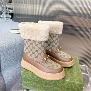 Gucci Horsebit chevron-quilted boots - GC204