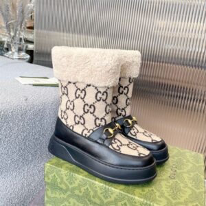 Gucci Horsebit chevron-quilted boots - GC206