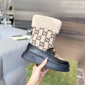 Gucci Horsebit chevron-quilted boots - GC206