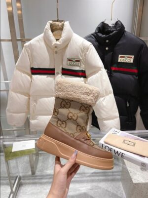 Gucci Horsebit chevron-quilted boots - GC207