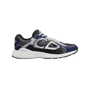 B30 SNEAKER ANTHRACITE GRAY MESH AND BLACK, BLUE AND DIOR GRAY TECHNICAL FABRIC - CD113