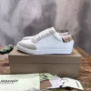 BURBERRY LEATHER, SUEDE AND VINTAGE CHECK COTTON SNEAKERS - BBR126