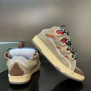 Lanvin Curb Leather Rhinestone Sneakers – LV027