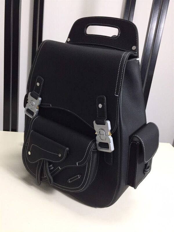 DIOR MAXI GALLOP BACKPACK BLACK GRAINED CALFSKIN - DR003